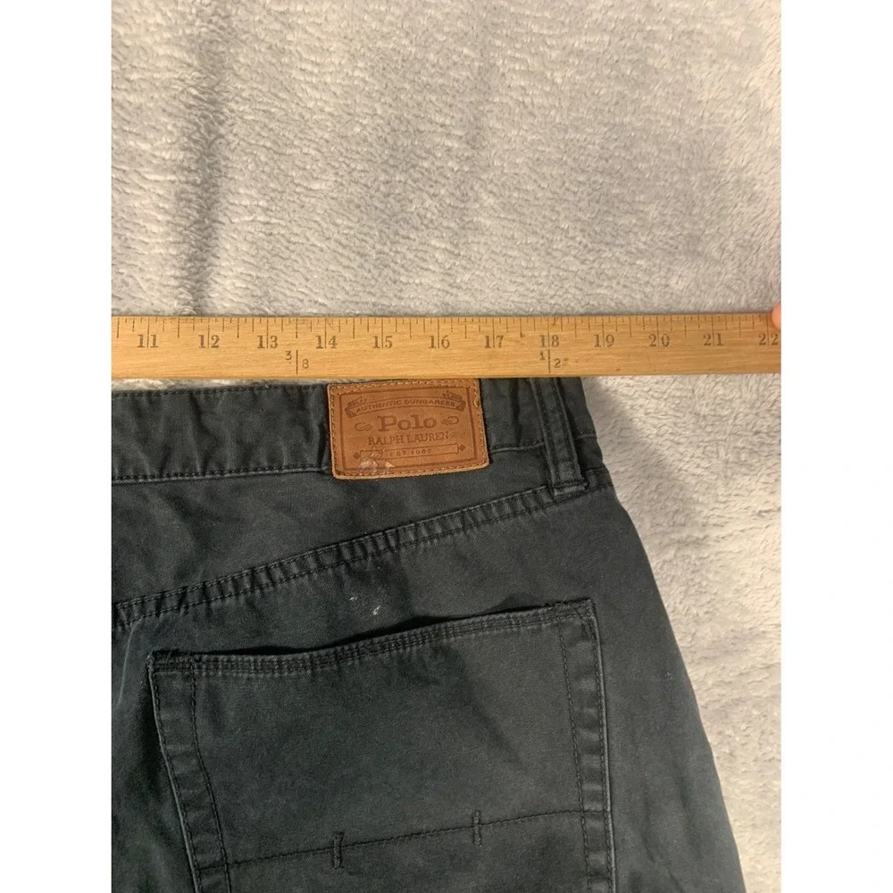 Polo Ralph Lauren Authentic Dungarees Mens Size 38 Black Canvas Dungaree Pants